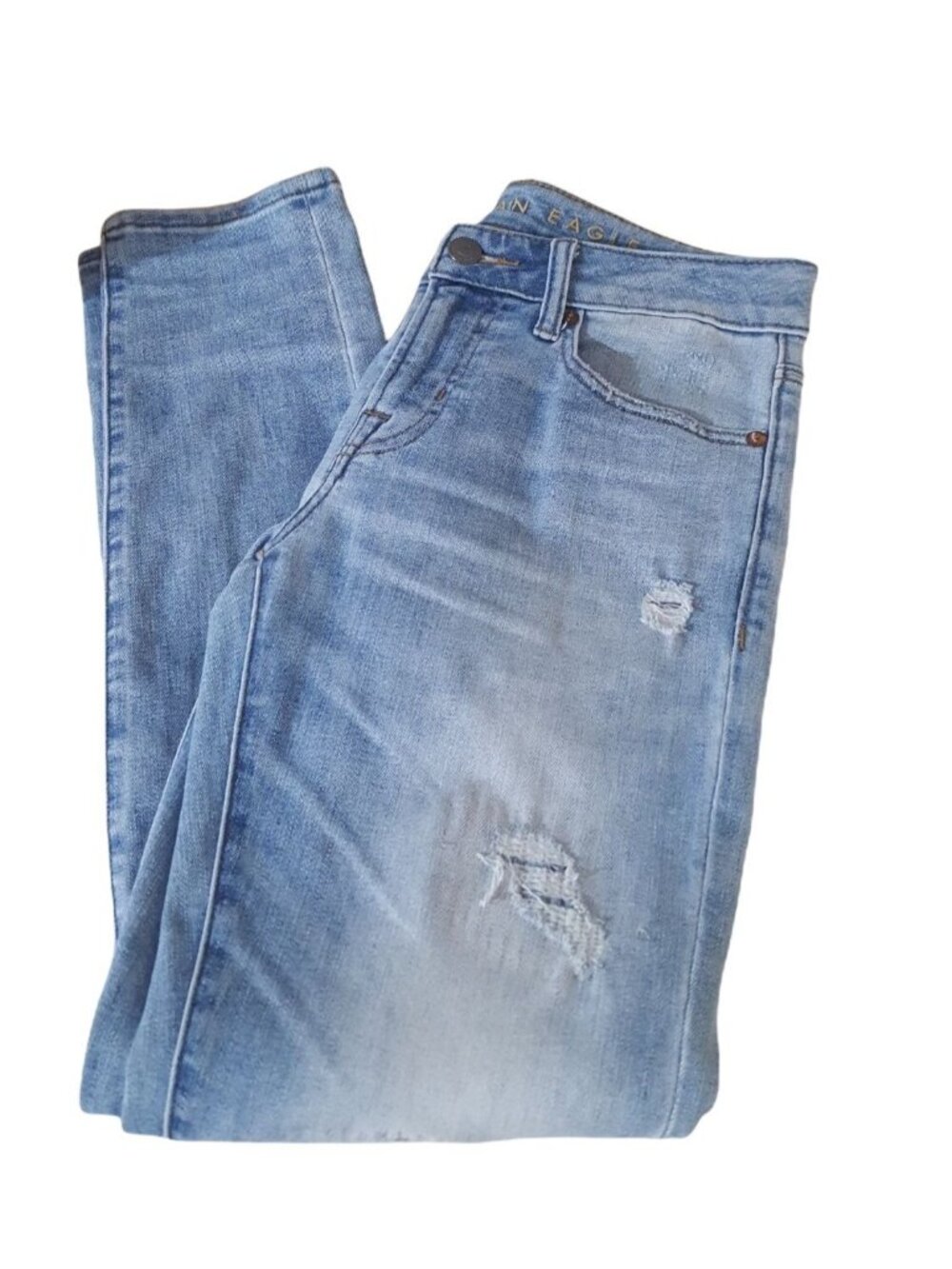 American Eagle Mens Jeans 29X30 Next Level Airflex Light Wash Skinny Distressed